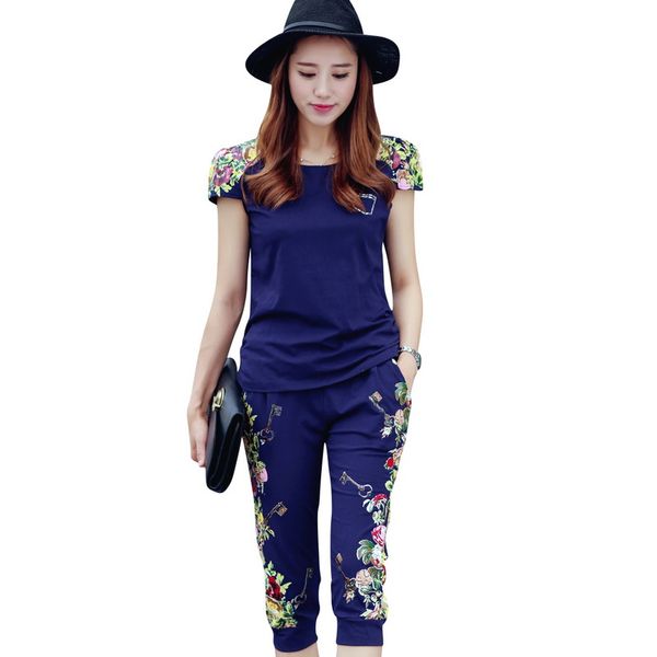 Fashion Flowers Printed Women Tracksuit Casual T -Shirts +Pants Lady Clothing Suit Size L -4xl China Style Summer Lady Sets
Fashion Flowers Printed Women Tracksuit Casual T -Shirts +Pants Lady Clothing Suit Size L -4xl China Style Summer Lady Sets