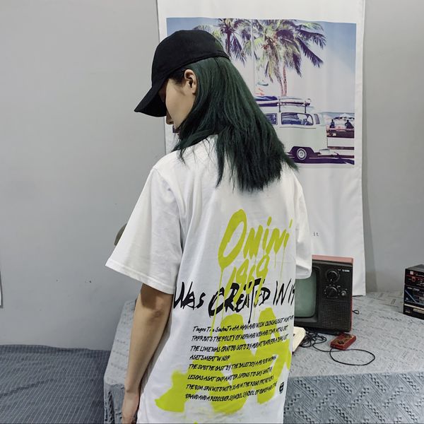 summer 2020 new printed t-shirt round neck short sleeve t-shirt, casual fashion trend men's wear #0011, White;black 
summer 2020 new printed t-shirt round neck short sleeve t-shirt, casual fashion trend men's wear #0011, White;black