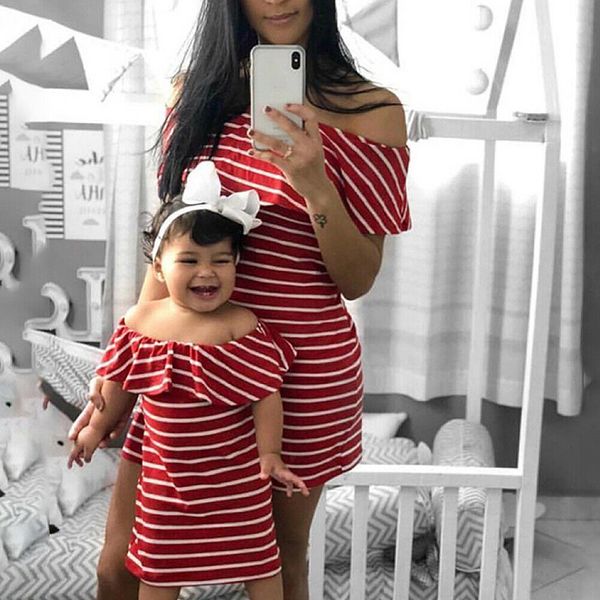mother and daughter dress women kids girls clothing striped ruffles parent child clothes summer holiday family matching outfits, Blue
mother and daughter dress women kids girls clothing striped ruffles parent child clothes summer holiday family matching outfits, Blue