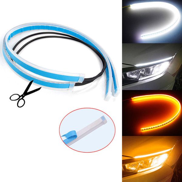 ultrafine car drl led daytime running lights 2 pcs white yellow turning signal guide strip for headlight assembly car accessorie
ultrafine car drl led daytime running lights 2 pcs white yellow turning signal guide strip for headlight assembly car accessorie