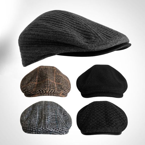 high end hat men's autumn and winter beret women's retro art hat forward pure black warm cap, Blue;gray
high end hat men's autumn and winter beret women's retro art hat forward pure black warm cap, Blue;gray