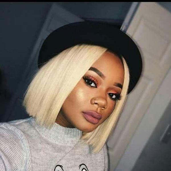 hd swiss lace 13*4 front lacewig blonde color #613 wig bob style silky straight 14inch, Black
hd swiss lace 13*4 front lacewig blonde color #613 wig bob style silky straight 14inch, Black