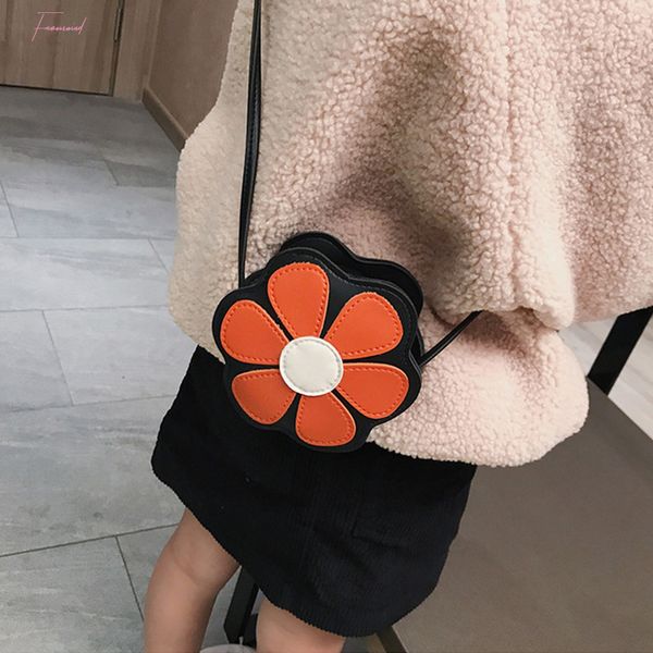 crossbody single shoulder bag flower shape coin cash bag with strap for girls opk