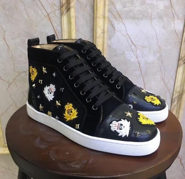wholesale - famous new men designer black sneakers brand red bottom designer mens luxury shoes embroidery leather,couple causal shoes
wholesale - famous new men designer black sneakers brand red bottom designer mens luxury shoes embroidery leather,couple causal shoes