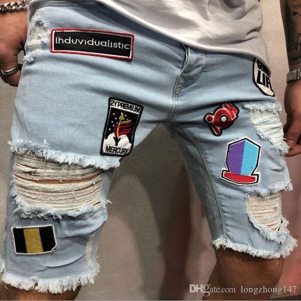 mens summer casual shorts jeans knee length biker denim man fashion short pants men skinny pant jeans draped shorts hole broken beach shorts, White;black
mens summer casual shorts jeans knee length biker denim man fashion short pants men skinny pant jeans draped shorts hole broken beach shorts, White;black