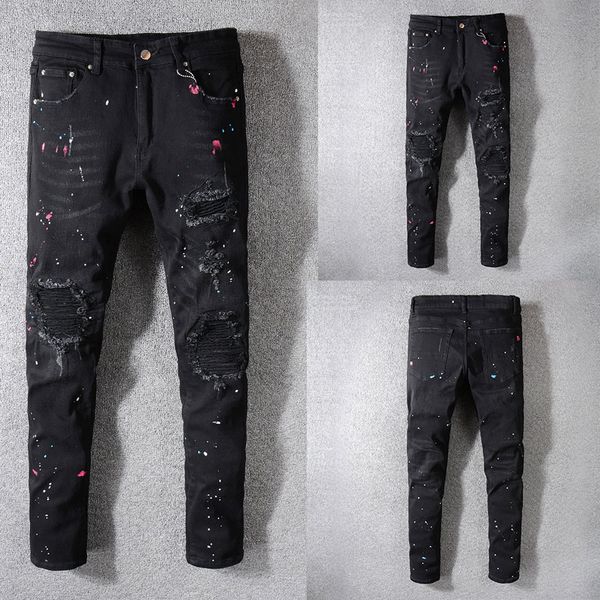black color fashion skinny jeans stretch casual pants new designer classical jeans men hole hip hop men, Blue
black color fashion skinny jeans stretch casual pants new designer classical jeans men hole hip hop men, Blue