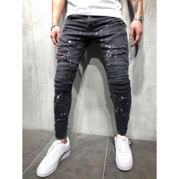 holes skinny jeans men stylish ripped distressed jean homme black biker hip hop streetwear, Blue
holes skinny jeans men stylish ripped distressed jean homme black biker hip hop streetwear, Blue