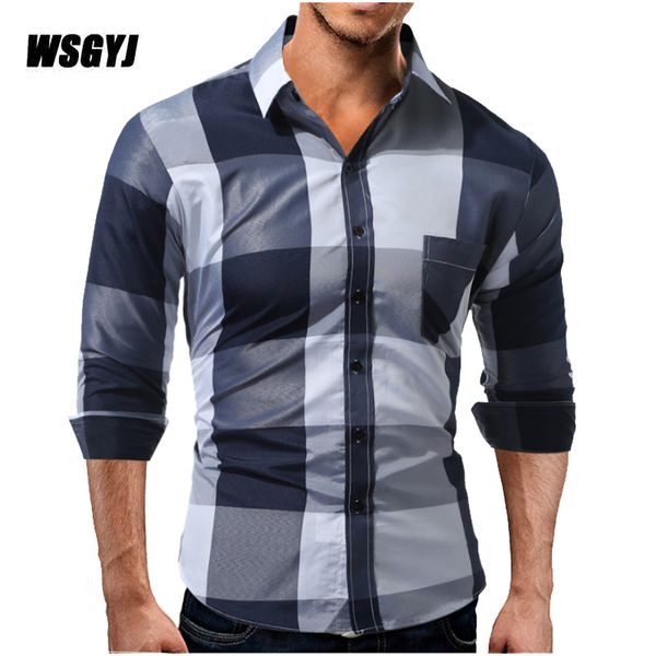 men's shirts 2017 new fashion casual plaid men shirt long sleeve slim fit shirt men mens dress shirts clothes plus size xxxl, White;black
men's shirts 2017 new fashion casual plaid men shirt long sleeve slim fit shirt men mens dress shirts clothes plus size xxxl, White;black