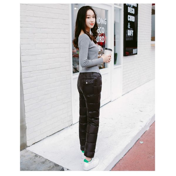 new women winter pants warm thick duck down trousers outer wear high waist slim straight cold-proof pants plus sizes, Black;white
new women winter pants warm thick duck down trousers outer wear high waist slim straight cold-proof pants plus sizes, Black;white
