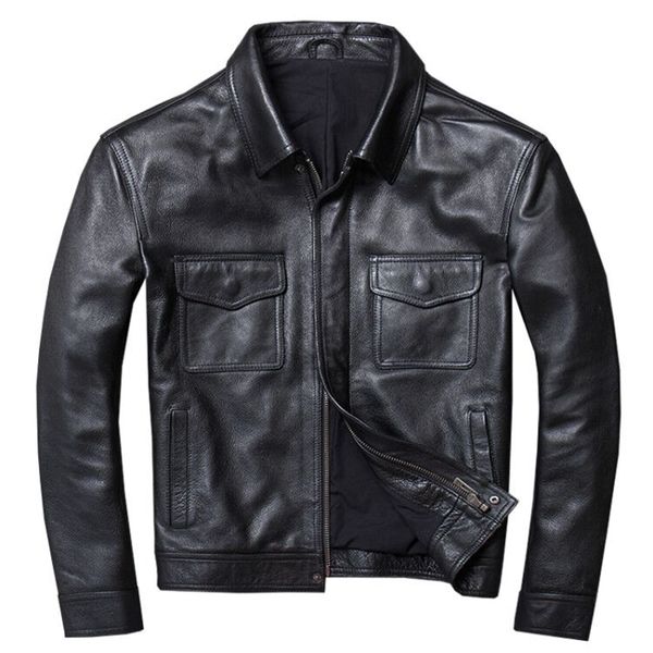men's leather & faux seveyfan genuine jacket brown black slim real cowhide motorcycle biker for male 2021 r3406
men's leather & faux seveyfan genuine jacket brown black slim real cowhide motorcycle biker for male 2021 r3406