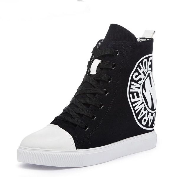 canvas shoes women plaftorm wedge casual shoes high shoes thick soled hidden heel trainers, Black;white
canvas shoes women plaftorm wedge casual shoes high shoes thick soled hidden heel trainers, Black;white