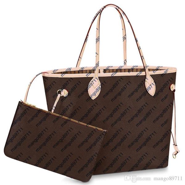 

designer handbags purse classical style pu luxury tote clutch shoulder shopping bag mm size women handbag 2pcs/set