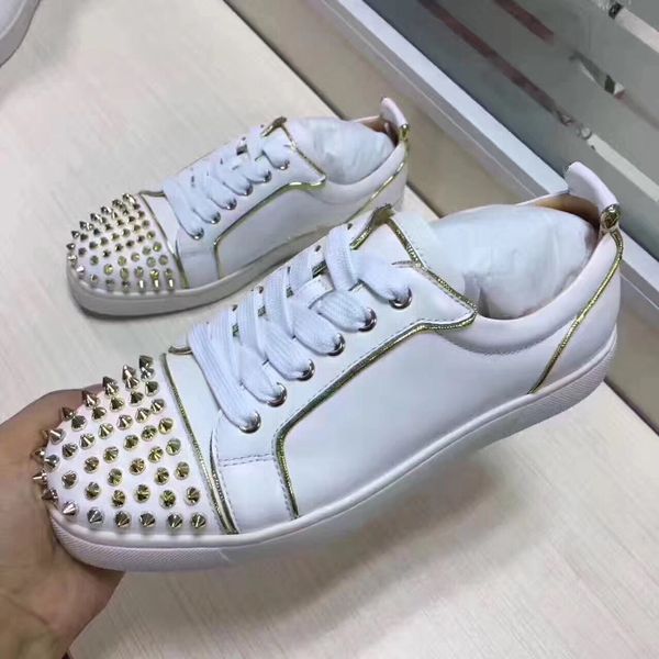 perfect quality fashion high style leather sneakers shoes popular brand red bottom casual for men,women leisure trainer footwear, Black
perfect quality fashion high style leather sneakers shoes popular brand red bottom casual for men,women leisure trainer footwear, Black