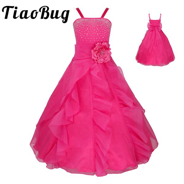 tiaobug kids girls sleeveless prom gown flower girl dresses princess wedding communion graduation party dress with bowknot 2-14y, Red;yellow
tiaobug kids girls sleeveless prom gown flower girl dresses princess wedding communion graduation party dress with bowknot 2-14y, Red;yellow