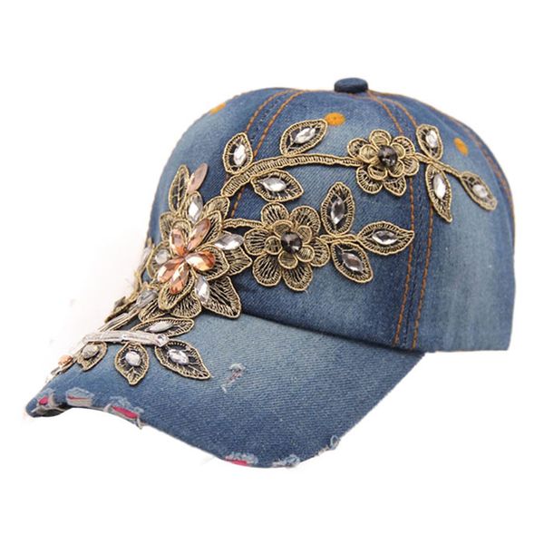 2015 new vogue women diamond flower baseball cap summer style lady jeans hats czapka z daszkiem, Blue;gray
2015 new vogue women diamond flower baseball cap summer style lady jeans hats czapka z daszkiem, Blue;gray