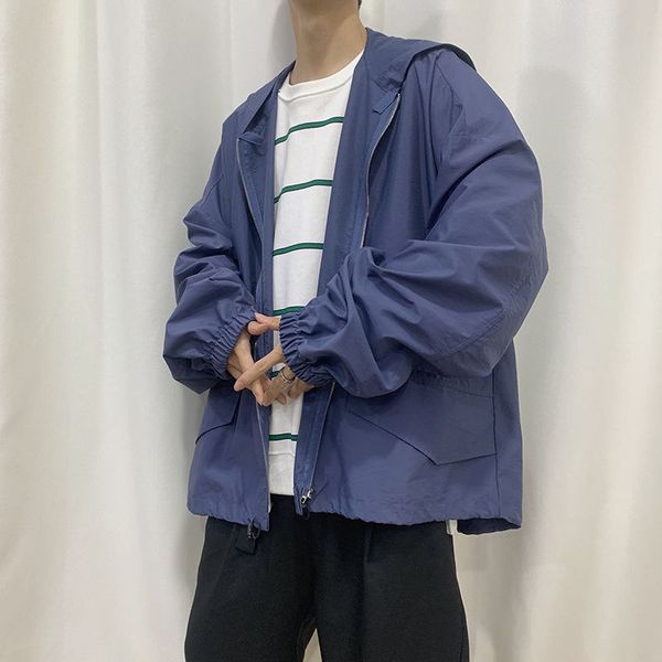 спортивная куртка мужская мода сплошной цвет случайные куртки с капюшоном мужская уличная одежда дикий свободный хип-хоп бомбардировщик курт, Black;brown 
спортивная куртка мужская мода сплошной цвет случайные куртки с капюшоном мужская уличная одежда дикий свободный хип-хоп бомбардировщик курт, Black;brown