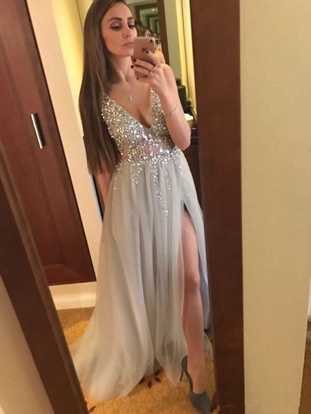 2019 новые реальные фотографии sexy berta вечерние платья глубокий v шеи блестки тюль высокий сплит длинные серые вечерние платья sheer спин, Black;red
2019 новые реальные фотографии sexy berta вечерние платья глубокий v шеи блестки тюль высокий сплит длинные серые вечерние платья sheer спин, Black;red