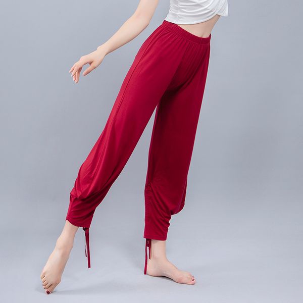 leggins sport women fitness yoga pants modern dance practice modal sweatpants, White;red
leggins sport women fitness yoga pants modern dance practice modal sweatpants, White;red