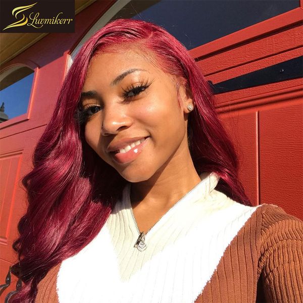 brazilian wet and wavy burgundy 99j 13Ã6 lace front human hair wigs for black women loose wave frontal wig pre plucked glueless, Black;brown
brazilian wet and wavy burgundy 99j 13Ã6 lace front human hair wigs for black women loose wave frontal wig pre plucked glueless, Black;brown