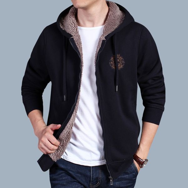 running jackets thick fleece male solid coat casual streetwear outfit plus size men jacket thickened zipper warm clothes, Black;red
running jackets thick fleece male solid coat casual streetwear outfit plus size men jacket thickened zipper warm clothes, Black;red