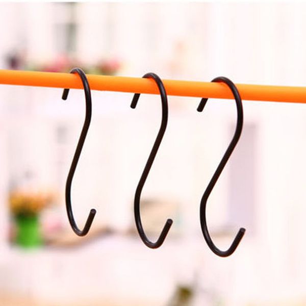 3 pcs/lot black s shaped hooks durable hanger holder stainless steel hanging sling clasp home stroage racks
3 pcs/lot black s shaped hooks durable hanger holder stainless steel hanging sling clasp home stroage racks