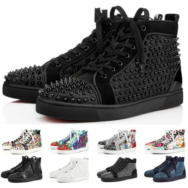 2019 sneakers red bottom shoe low cut studded spikes shoes for men and women shoes party wedding crystal leather sneakers, Black
2019 sneakers red bottom shoe low cut studded spikes shoes for men and women shoes party wedding crystal leather sneakers, Black