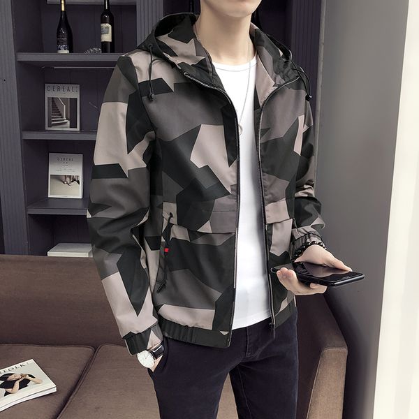 men spring jackets cotton camo zipper coat streetwear mens casual camouflage mens hooded jackets coats male cloth outwear, Black;brown
men spring jackets cotton camo zipper coat streetwear mens casual camouflage mens hooded jackets coats male cloth outwear, Black;brown
