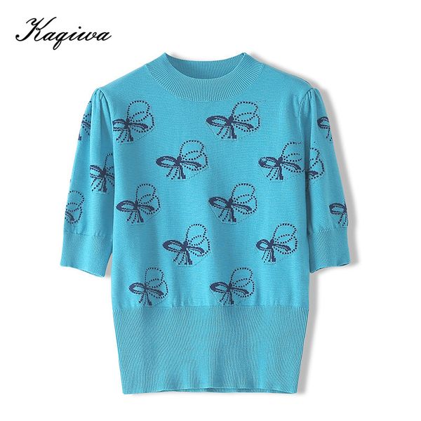 spring and summer 2020 new net red sweet wind round neck color contrast butterfly slim middle sleeve knitwear cover female trend, White;black
spring and summer 2020 new net red sweet wind round neck color contrast butterfly slim middle sleeve knitwear cover female trend, White;black