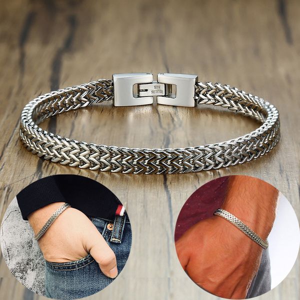 stainless steel bracelet silver bali foxtail chain bracelet for mens double link chain bracelets men male jewelry pulsera hombre, Black
stainless steel bracelet silver bali foxtail chain bracelet for mens double link chain bracelets men male jewelry pulsera hombre, Black
