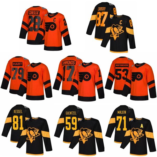 pittsburgh penguins philadelphia flyers jersey 87 sidney crosby 71 evgeni malkin 28 claude giroux 79 carter hart ice hockey jersey stitched, Black;red
pittsburgh penguins philadelphia flyers jersey 87 sidney crosby 71 evgeni malkin 28 claude giroux 79 carter hart ice hockey jersey stitched, Black;red
