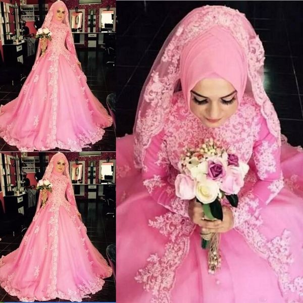 pink lace applique plus size wedding dresses long sleeves jewel neck wedding dress bridal gowns robe de, White
pink lace applique plus size wedding dresses long sleeves jewel neck wedding dress bridal gowns robe de, White