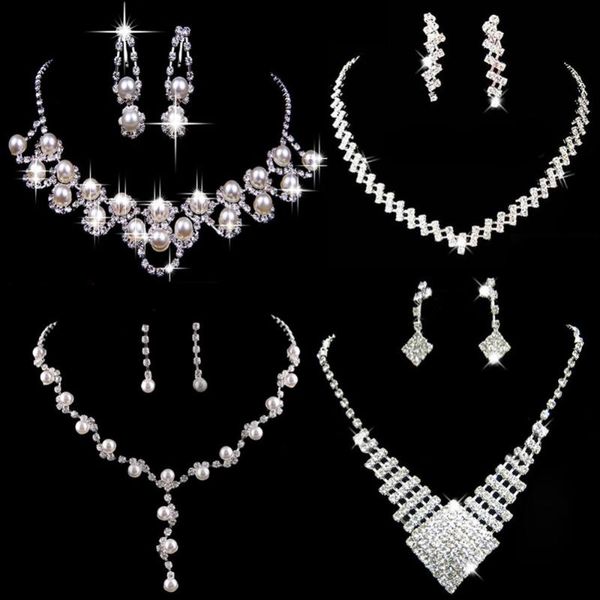 wonderful prom wedding bridal jewelry sets crystal rhinestone necklace earring sets sale, Silver
wonderful prom wedding bridal jewelry sets crystal rhinestone necklace earring sets sale, Silver