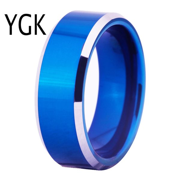 8mm width blue color with shiny bevel custom ring blank ring new men's fashion tungsten wedding ring j190704, Slivery;golden
8mm width blue color with shiny bevel custom ring blank ring new men's fashion tungsten wedding ring j190704, Slivery;golden