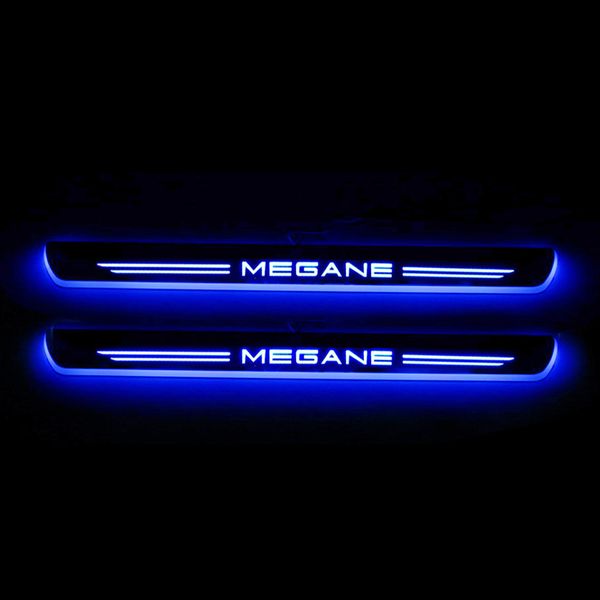 for renault megane 2010 - 2018 acrylic moving led welcome pedal car scuff plate pedal door sill pathway light