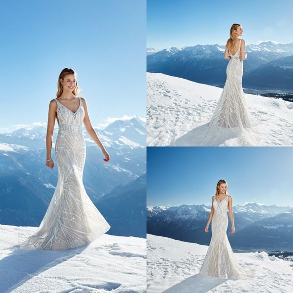 elegant mermaid wedding dresses v neck applique wedding dresses backless sweep train bridal gowns vestidos de novia, White
elegant mermaid wedding dresses v neck applique wedding dresses backless sweep train bridal gowns vestidos de novia, White