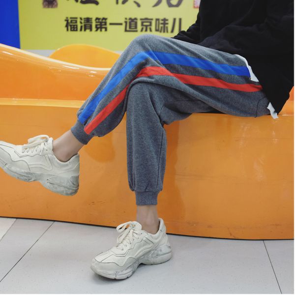 2018 autumn and winter models casual pants cotton side striped sports pants simple harem dark gray / light gray s-2xl, Black
2018 autumn and winter models casual pants cotton side striped sports pants simple harem dark gray / light gray s-2xl, Black