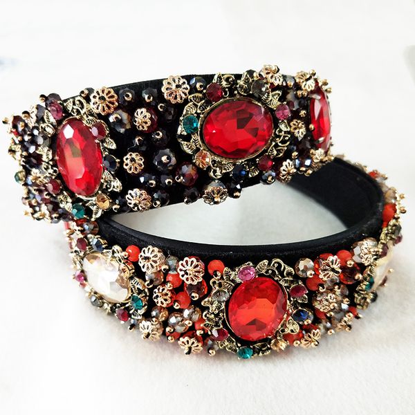 bride tiaras baroque crown blue rhinestone beads hair bands crystal velvet wide headbands for women party wedding hair jewelry, Golden;white
bride tiaras baroque crown blue rhinestone beads hair bands crystal velvet wide headbands for women party wedding hair jewelry, Golden;white