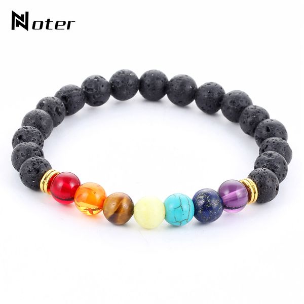 noter chakra healing yoga bracelet black lava stone 7 chakra reiki rainbow beads braclet for men women yoga hand jewelry
noter chakra healing yoga bracelet black lava stone 7 chakra reiki rainbow beads braclet for men women yoga hand jewelry