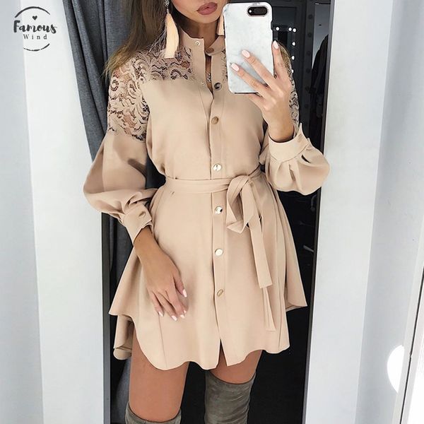 elegant lace mesh embroidery women a line dress long sleeve button office ladies dresses solid sashes summer shirt dress, Black;gray
elegant lace mesh embroidery women a line dress long sleeve button office ladies dresses solid sashes summer shirt dress, Black;gray