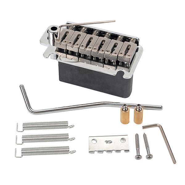 1 set metal saddle bridge tailpiece tremolo block chrome for 6 string electric guitar
1 set metal saddle bridge tailpiece tremolo block chrome for 6 string electric guitar