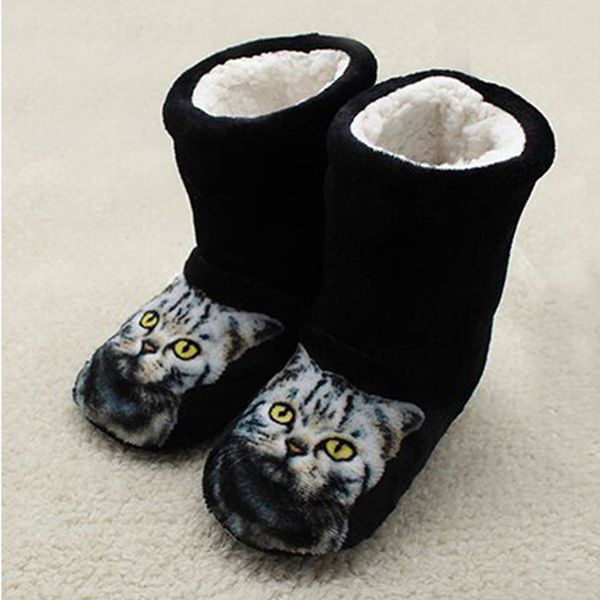 women winter warm boots ladies slip on flat cute cat women's soft fur plush woman house causal comfortable female shoes new 2019, Black
women winter warm boots ladies slip on flat cute cat women's soft fur plush woman house causal comfortable female shoes new 2019, Black