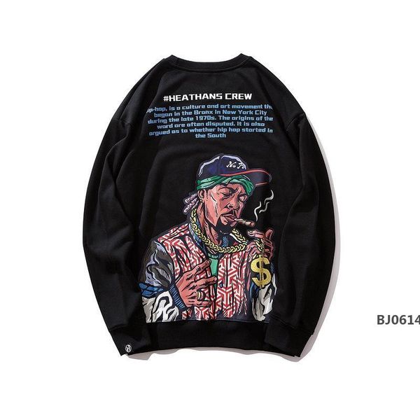 sweatshirt men fashion loose cartoon printing long sleeve t-shirt national tide xiao fan couple round neck sweater new style street clothing, Black
sweatshirt men fashion loose cartoon printing long sleeve t-shirt national tide xiao fan couple round neck sweater new style street clothing, Black