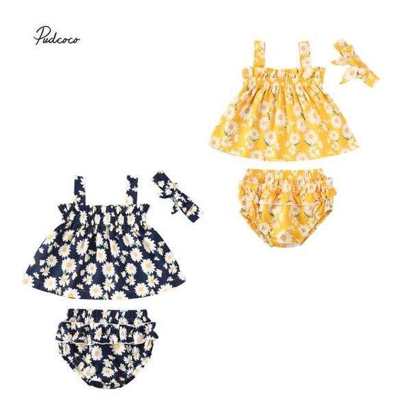 2020 baby summer clothing infant toddler baby girls floral print outfits daisy print vest tank shorts clothes sets, White
2020 baby summer clothing infant toddler baby girls floral print outfits daisy print vest tank shorts clothes sets, White