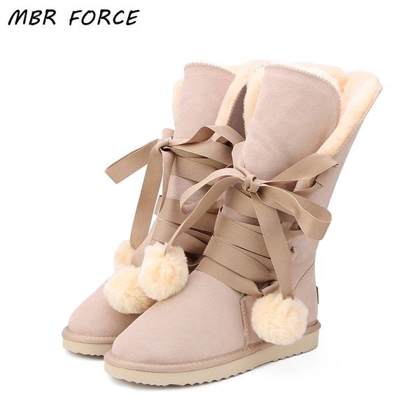 mbr force snow boots women's winter boot women fashion genuine leather australia classic women high boot winter, Black
mbr force snow boots women's winter boot women fashion genuine leather australia classic women high boot winter, Black