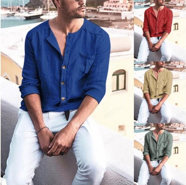 spot shirts european-style spring and summer long-sleeved linen cardigan button stand collar shirt support mixed batch, White;black
spot shirts european-style spring and summer long-sleeved linen cardigan button stand collar shirt support mixed batch, White;black