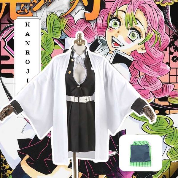 anime demon slayer kimetsu no yaiba cosplay costumes kanroji mitsuri cosplay costume women cloth blade of demon kimono, Black 
anime demon slayer kimetsu no yaiba cosplay costumes kanroji mitsuri cosplay costume women cloth blade of demon kimono, Black