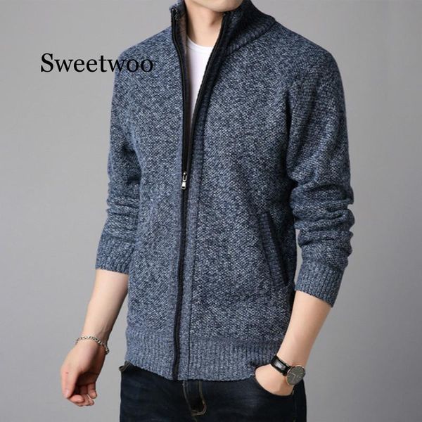 winter fleece men's sweater coat side pocket long sleeve knitted cardigan full zip autumn warm male fashionable causal clothing, White;black
winter fleece men's sweater coat side pocket long sleeve knitted cardigan full zip autumn warm male fashionable causal clothing, White;black
