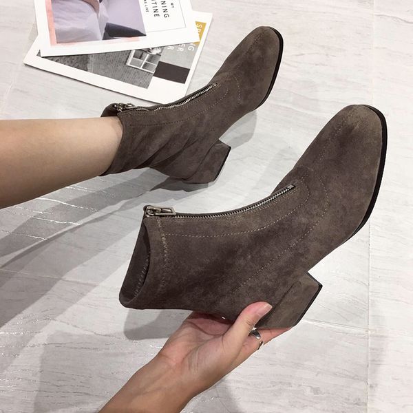 new autumn early winter boots women single shoes women high heels boots brand ladies square heel ankle female shoes a1736, Black
new autumn early winter boots women single shoes women high heels boots brand ladies square heel ankle female shoes a1736, Black