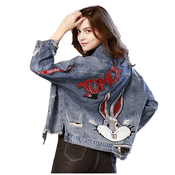 denim jacket female spring autumn 2020 new long-sleeved lapel single-breasted loose casual cartoon pattern comfortable jacket n4, Black;brown
denim jacket female spring autumn 2020 new long-sleeved lapel single-breasted loose casual cartoon pattern comfortable jacket n4, Black;brown