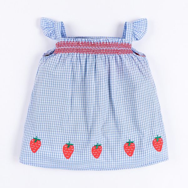 little maven new summer kids sky blue appliques plaid strawberry suspenders girls 2-7yrs sleeveless cotton smock woven dresses, Red;yellow
little maven new summer kids sky blue appliques plaid strawberry suspenders girls 2-7yrs sleeveless cotton smock woven dresses, Red;yellow